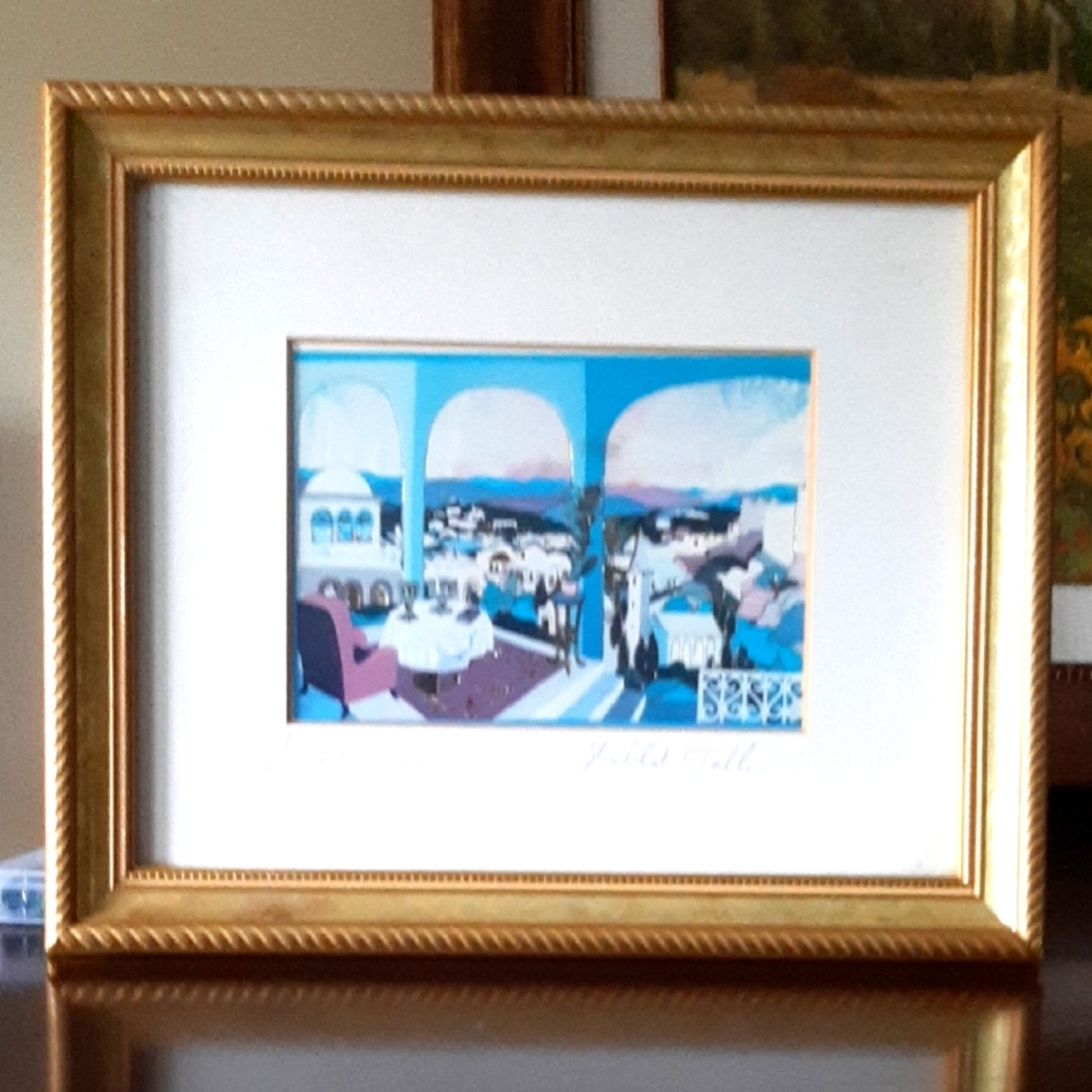 Signed Art Print with Gold Frame